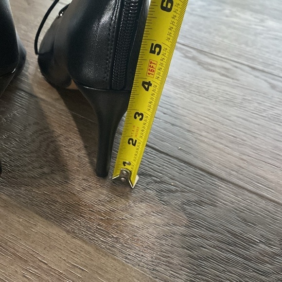 NWT BURJU Moment Open Toe Lace Up Tongue Ankle Boots | Black | Size 13 - Picture 7 of 10